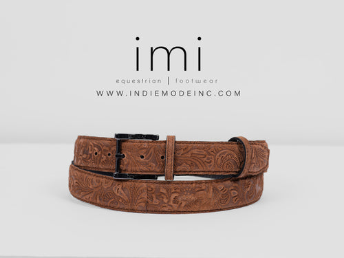 Kingsley Belt 478 Floral Cognac/Black