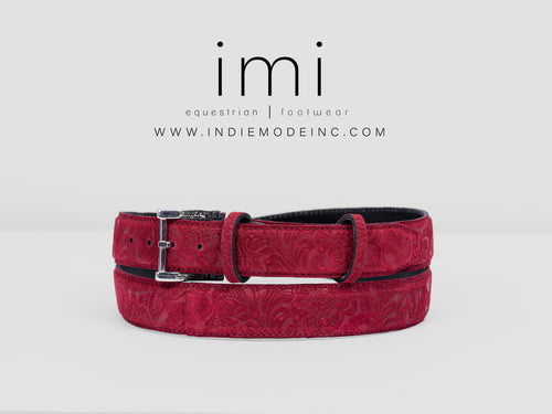 Kingsley Belt 479 Floral Red/Silver